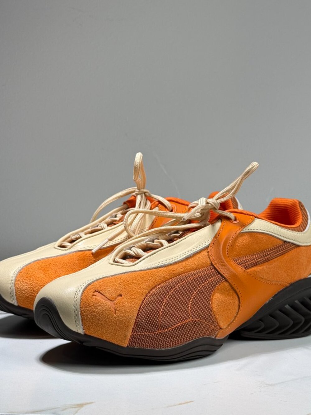 Puma CELL GEO 1 Low Top Sneakers Canvas Maple Syrup Men's Size 11.5 Preloved
